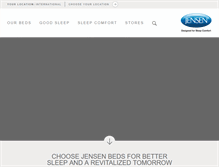 Tablet Screenshot of jensen-beds.com